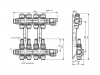 Grindinio šildymo kolektorius ProCalida EF1 K 3 kontūrams