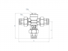 Grįžtamo srauto termostatinis vožtuvas 3/4"M (60°C, art. 749)