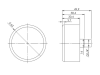 Manometras HZ63 (4 bar, 1/4", ašinis)