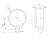 Manometras HZ63 (4 bar, 1/4", tiesus)