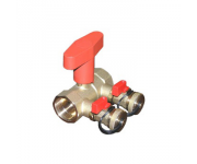 Užpildymo/išleidimo mazgas su rutuliniais ventiliais 22 mm x 22 mm