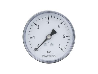 Manometras RF63 (6 bar, 1/4", ašinis)