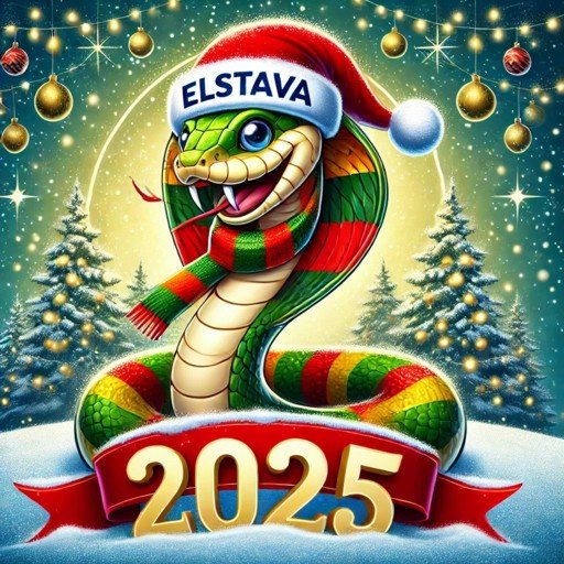 Kalėdinis Elstava atvirukas 2024